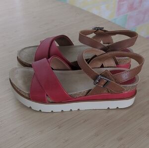 Josef Seibel Women's Sandals in Red and Brown